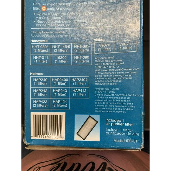 Honeywell HEPA Clean Air Purifier Replacement Filter - HRFC1 - Picture 5 of 5